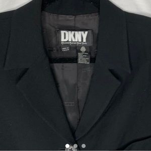 DKNY Y2K Womens Black Blazer size 10 Shoulder Pads